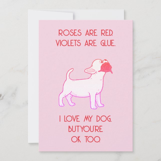 Carte drôle de la Saint-Valentin - Love Dog Design (Devant)