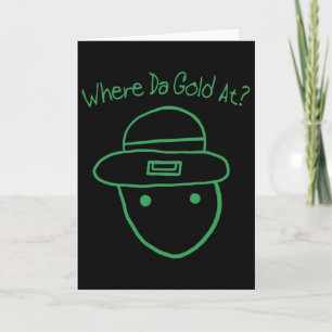 Carte Drôle de lutin amateur croquis mème irlandais St-P