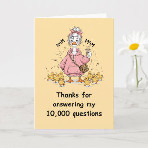 Carte drôle de maman merci de répondre aux questio
