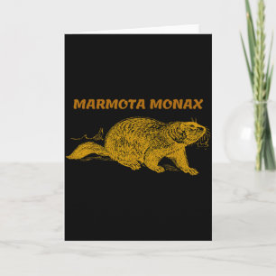 Carte Drôle de Marmota Monax Jour de la marmotte 