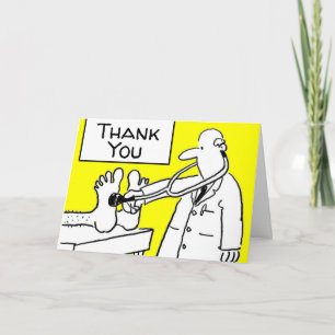 Carte Drôle de Merci Docteur Blouse de Laboratoire & Sté