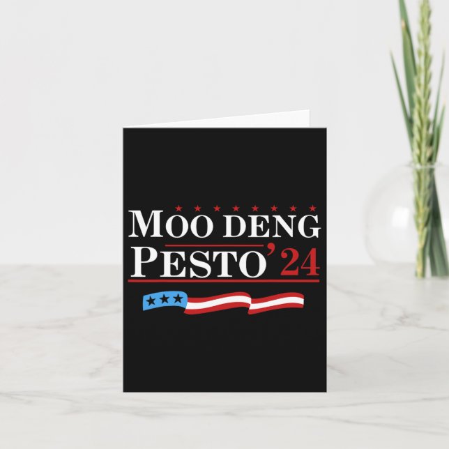 Carte Drôle de Moo Deng Pesto 24 Manchot Ba  (Devant)