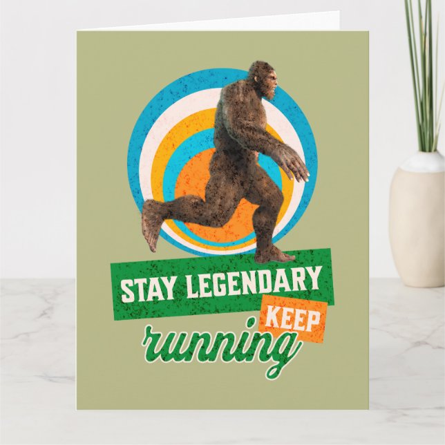 Carte Drôle de motivation de course de Bigfoot (Devant)