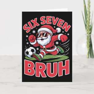 Carte Drôle de Noël 67 Mème Bruh Foot Santa Xmas Pyj