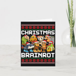 Carte Drôle de Noël italien Brain Rot italien Brainrot