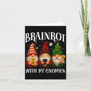 Carte Drôle de Noël italien Brainrot 67 Gnomes X-mas B