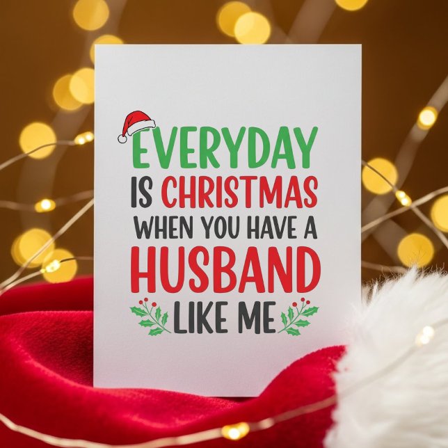 Carte drôle de Noël pour femme mariée Message pour (Créateur téléchargé)