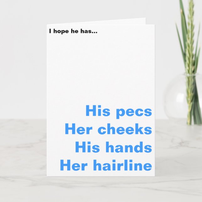 Carte drôle de nouveau bébé - garçon (Devant)