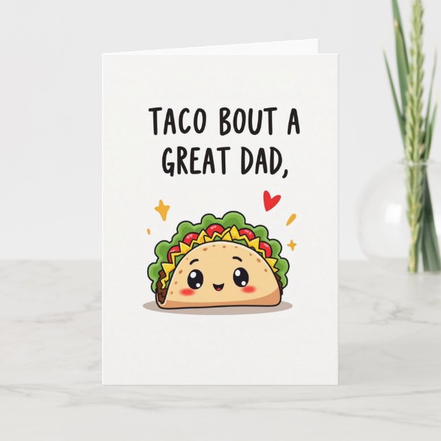 Carte Drôle de Papa Super Taco (Devant)