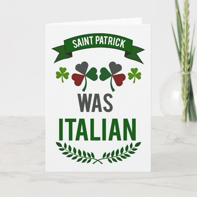 Carte drôle de Patrick était italien (Devant)