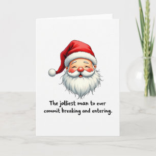 Carte drôle de Père Noël L'homme le plus jovial qu