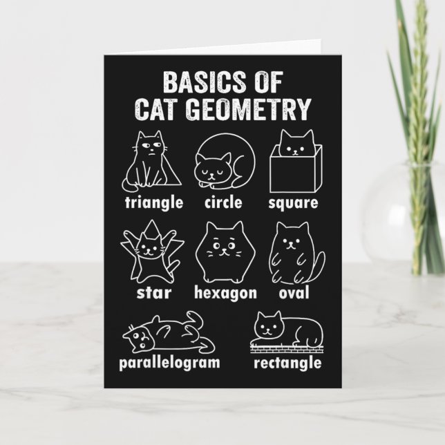 Carte Drôle de physique de la géométrie de chat retour à (Devant)