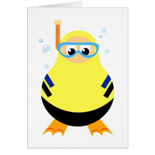 Carte drôle de plongeur de prise d'air