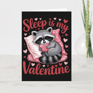 Carte Drôle de Raton Laveur Nuit Anti Saint-Valentin