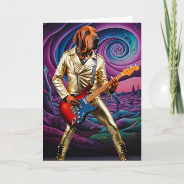 Carte drôle de Rock Star Limier (Devant)