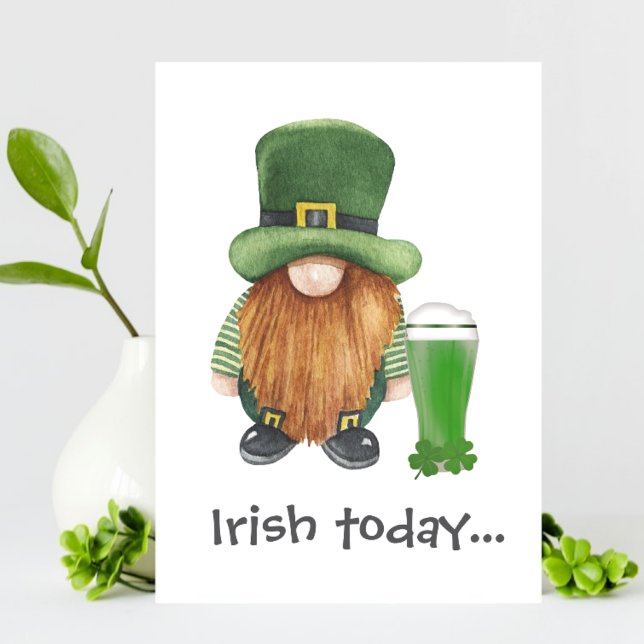 Carte drôle de Saint-Patrick avec un nain pour la  (Créateur téléchargé)