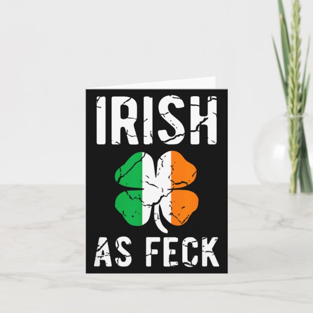 Carte Drôle de Saint-Patrick irlandais comme ce feck - I (Devant)