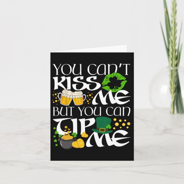 Carte Drôle de Saint-Patrick irlandais Serveuse Sham (Devant)