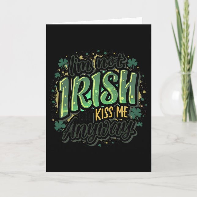 Carte Drôle de Saint-Patrick Je ne suis pas Irlandais ma (Devant)