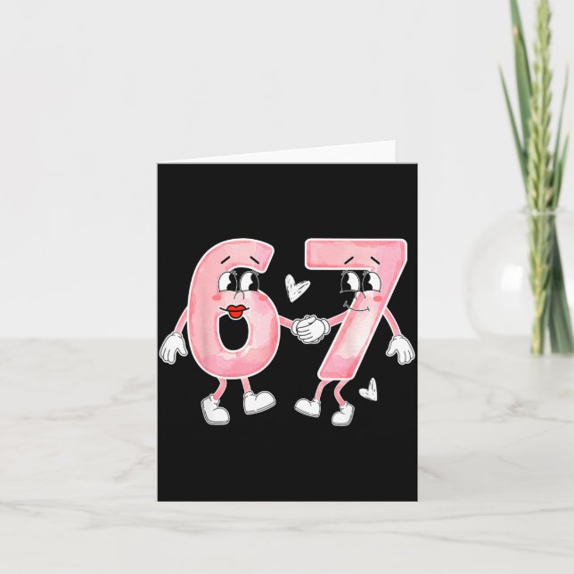 Carte Drôle de Saint-Valentin 6 7 Six Sept Mème Valentin (Devant)