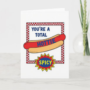 Carte drôle de Saint-Valentin Chien chaud piquant