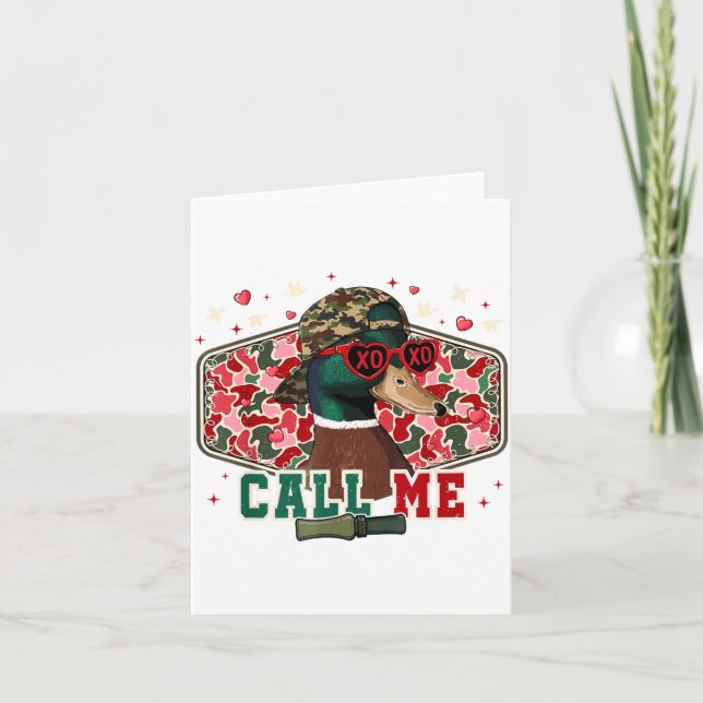 Carte Drôle de Saint-Valentin Garçon Chasse aux Canards  (Devant)