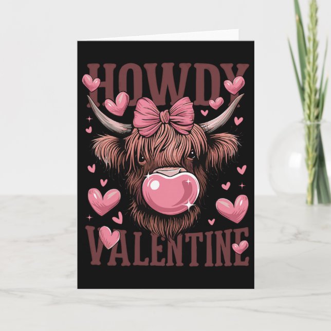 Carte Drôle de salut de la Saint-Valentin Vache Amour de (Devant)