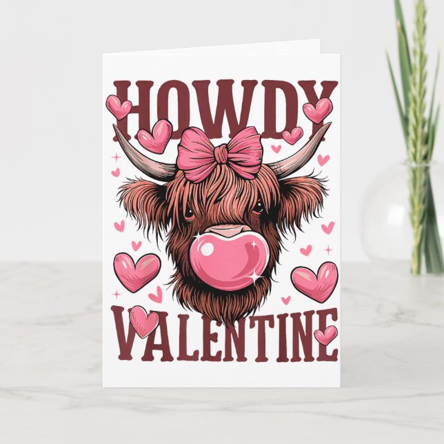 Carte Drôle de salutation de la Saint-Valentin Vache des (Devant)