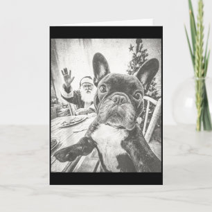 Carte Drôle de selfie de bouledogue français Ai avec le