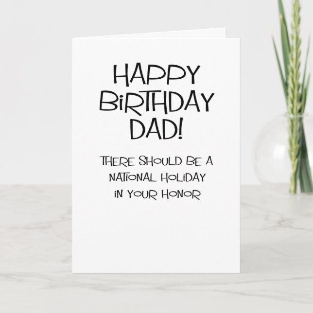Carte drôle de souhait d'anniversaire papa (Devant)