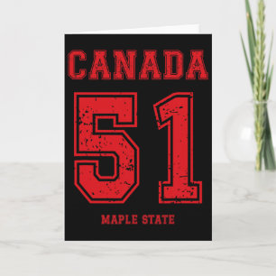 Carte Drôle de sport Canada 51e État de l'érable. Thé Us