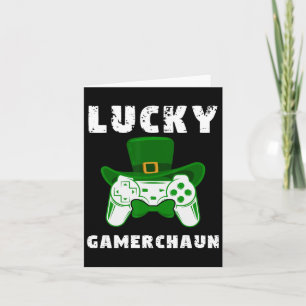 Carte Drôle de St. Patrick Lucky Gamer Jeu Vidéo Jeux