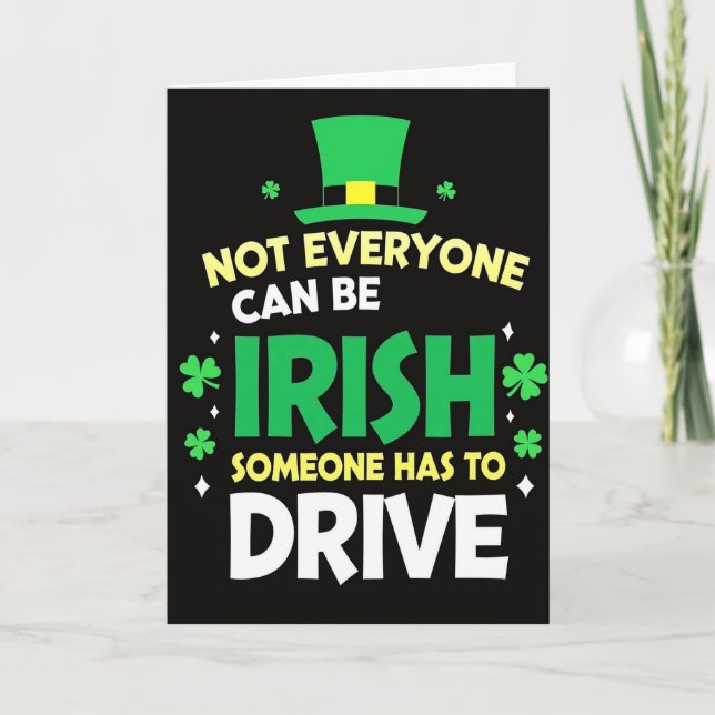 Carte drôle de St Patrick pour conducteur irlandai (Devant)