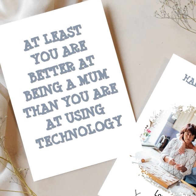 Carte drôle de TECH SUPPORT MOM pour la fête des m (Créateur téléchargé)