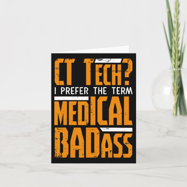 Carte Drôle de technicien Ct Radiologie Ct Scan - Médica (Devant)