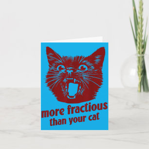 Carte Drôle de technicien vétérinaire chat rétif humour 