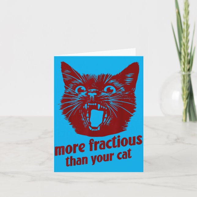Carte Drôle de technicien vétérinaire chat rétif humour  (Devant)
