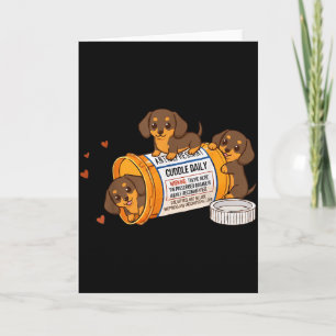 Carte Drôle de teckel saucisse antidépresseur Zoo maman