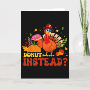 Carte Drôle de Thanksgiving d'automne Donut de citrouill