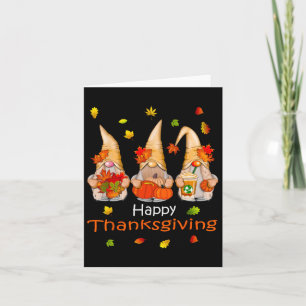 Carte Drôle de Thanksgiving pour femmes Gnome - Gnomies 