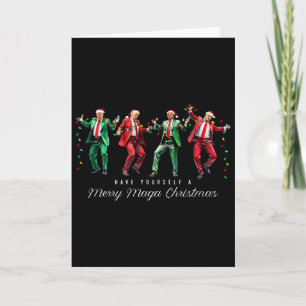 Carte Drôle de Trump dansant Joyeux Méga Noël Président