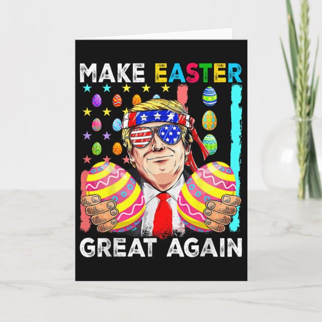 Carte Drôle de Trump Faire Pâques Encore Plus Génial Lap (Devant)