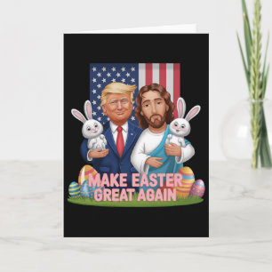 Carte Drôle de Trump Faire Pâques Grande Encore Lapin Ch