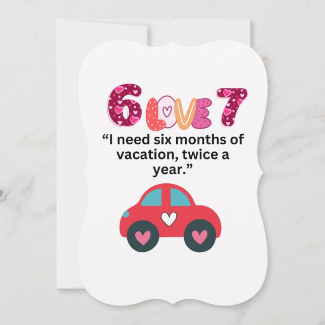Carte drôle de vacances humour Saint-Valentin amou (Devant)