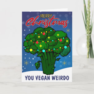 Carte Drôle de Vegan Bizarre, Joyeux Noël