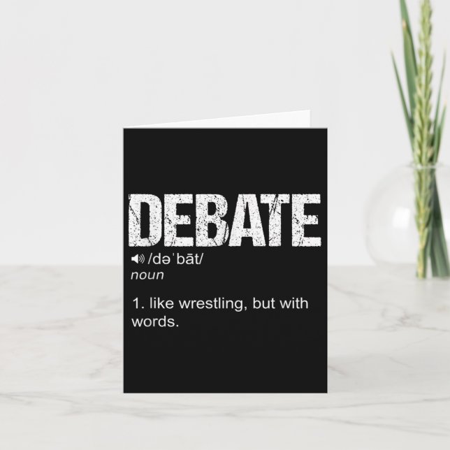 Carte Drôle Débat Équipe Discussion Discours Guerre De P (Devant)