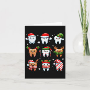 Carte Drôle Dental Noël Dents mignon Squ Dentist