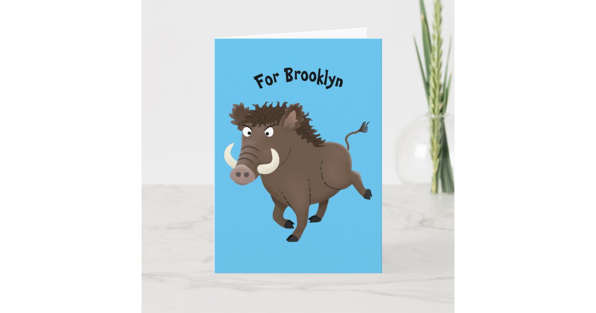 Carte Drôle dessin humoristique de rasoir de sanglier | Zazzle.fr