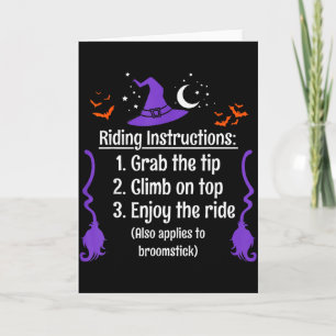 Carte Drôle d'Halloween Adulte Sarcasme Humour Sorcière