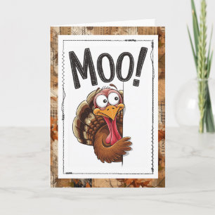 Carte Drôle d'humour de Thanksgiving Dinde 